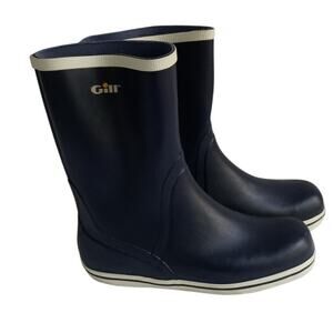 Gill Waterproof Sailing Deck Boots Men's EU 43 US 10 UK 9 Blue Rubber Slip On